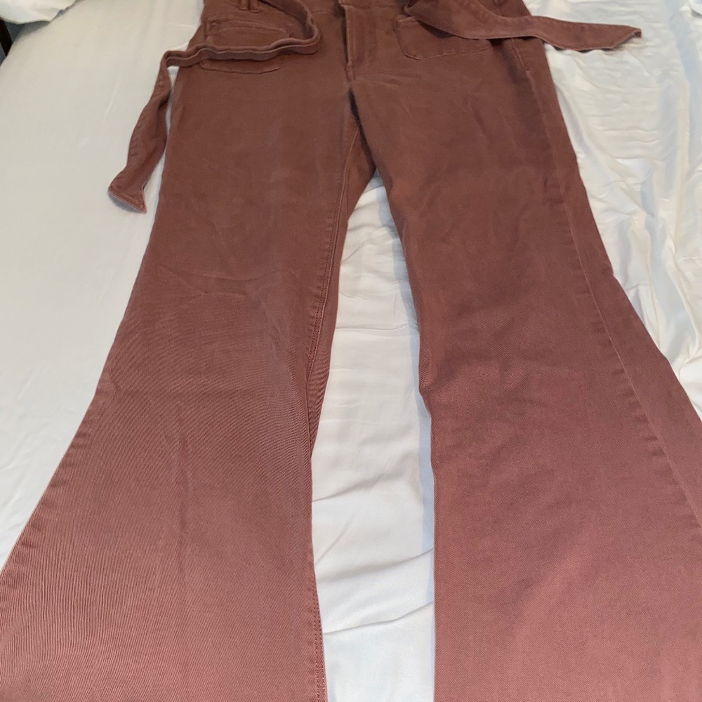 Express High Waist Tie wide leg stretch jeans